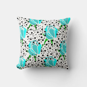 Coussin roses cool avec cercles pointillés