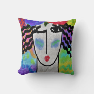 Coussin Roses dans ses cheveux Art Abstrait