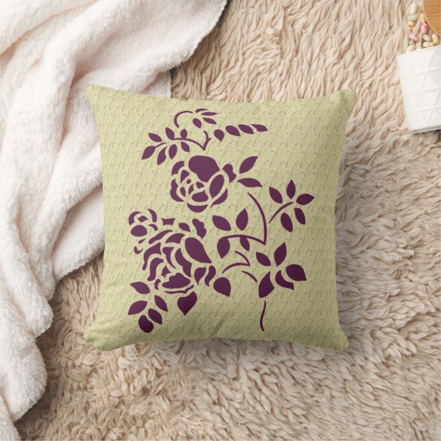 Coussin Roses de prune tendu (Couverture)