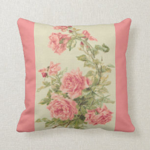 Coussin Roses de rose de style de tapisserie