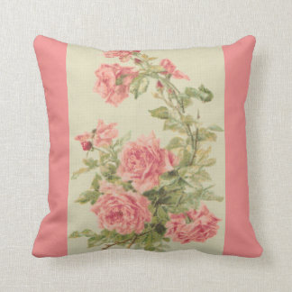 Coussin Roses de rose de style de tapisserie