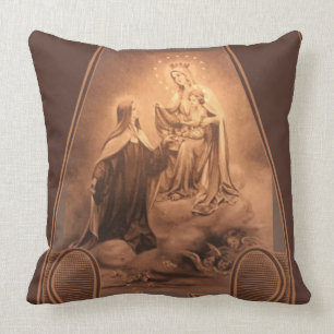 Coussin Roses de Vierge Marie de St Therese Jésus