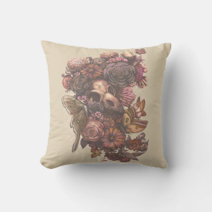Coussin Roses et papillons