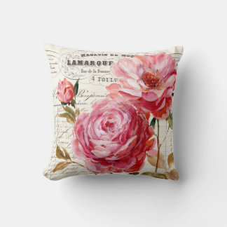 Coussin Roses français, chic et chic,