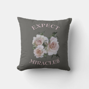 Coussin Roses gris et roses assez gris de motivation