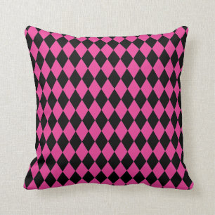 Coussin Roses indien et noir de harlequin