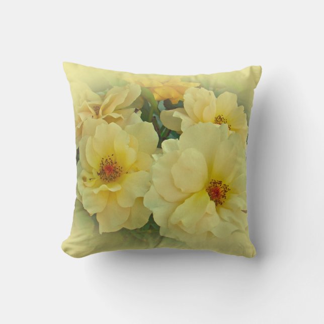 Coussin Roses jaunes (Recto)
