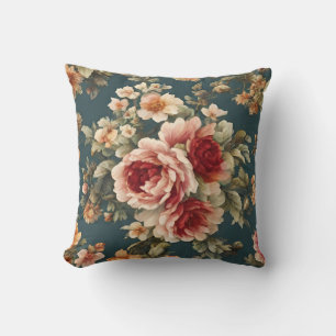 Coussin Roses romantiques et belles fleurs