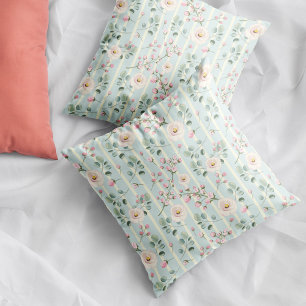 Coussin Roses roses Bleues Blancs