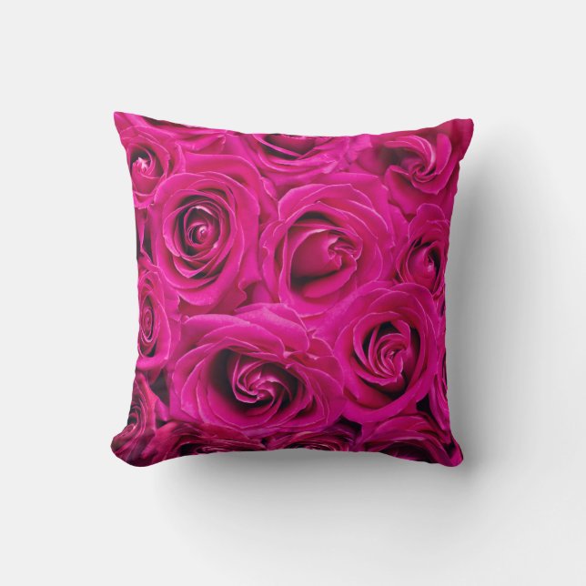 Coussin Roses roses chauds Lux (Recto)