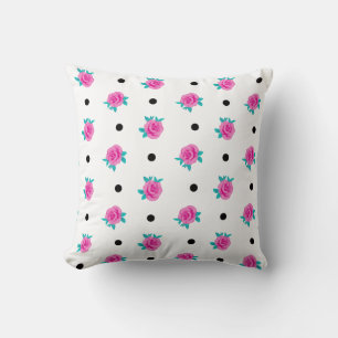 Coussin Roses roses et pois – Motif Whimsy Home