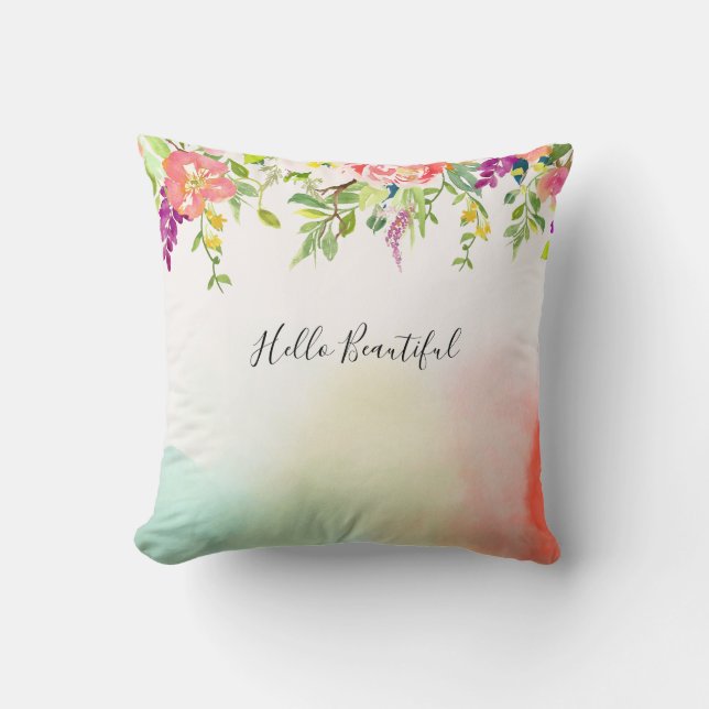 Coussin Roses roses rose teint colorant Floral (Recto)