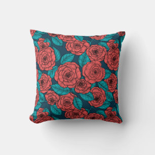 Coussin Roses rouges