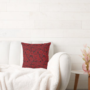 Coussin Roses rouges brillantes