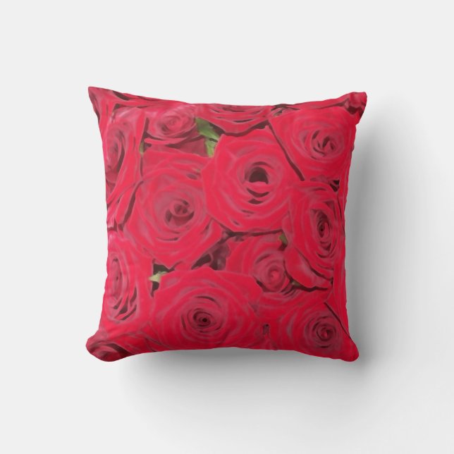 Coussin Roses rouges rouges (Recto)