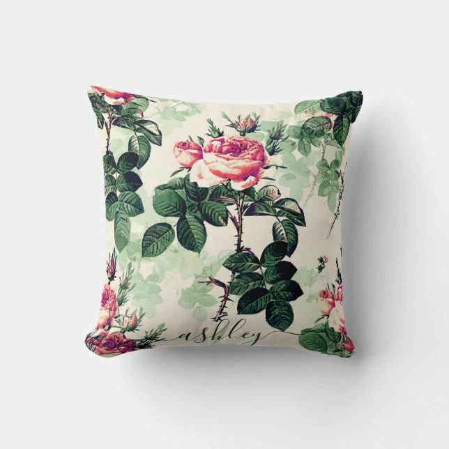 Coussin Roses vintages (Recto)