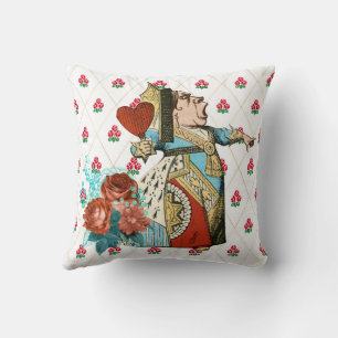 Coussin Roses vintages et Diamonds Reine d'Alice