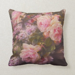 Coussin Roses Vintages et Lilacs