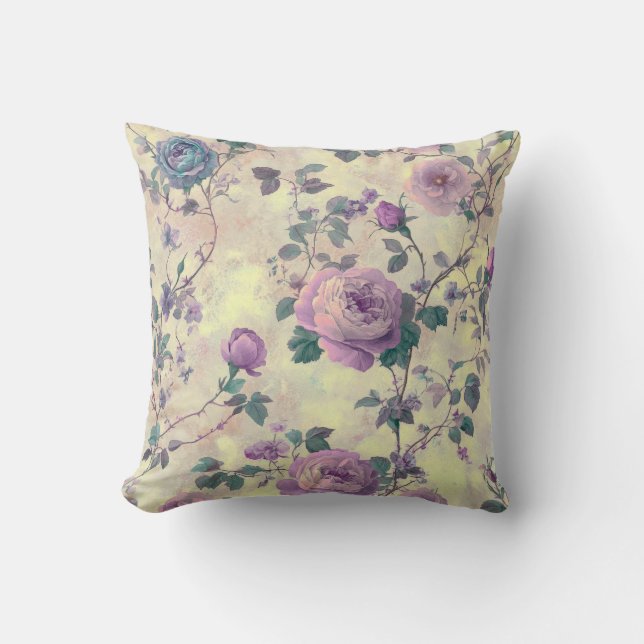 Coussin Roses violets (Recto)