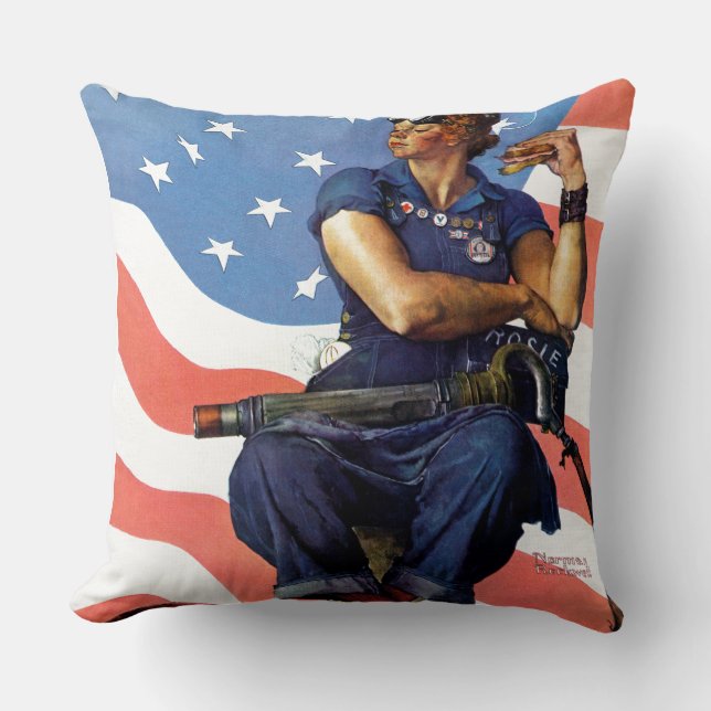 Coussin Rosie la riveteuse (Recto)