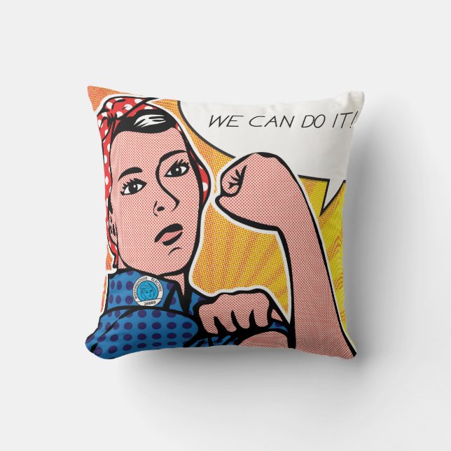 Coussin Rosie le rivoir nous pouvons le faire ! Points de (Recto)