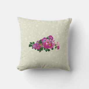 Coussin Rosier grimpant rose