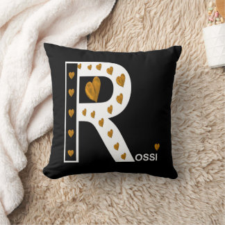 Coussin Rossi Love III sur Gold/White/Black