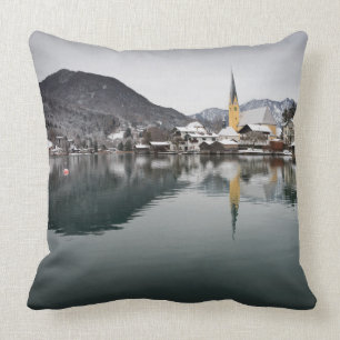 Coussin Rottach-Egern chez le Tegernsee, Bavière en hiver