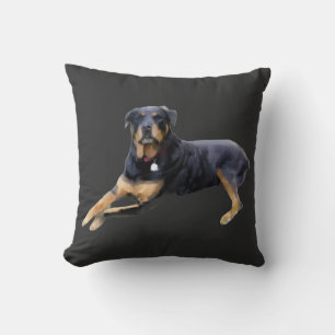 Coussin Rottweiler Majestueux : Sérénité dans la Force