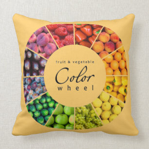 Coussin Roue de couleur de fruits et légumes (12 couleurs)