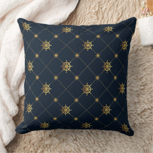 Coussin Roue de navire en or