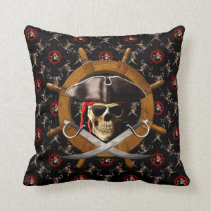 Coussin Roue de pirate de jolly roger