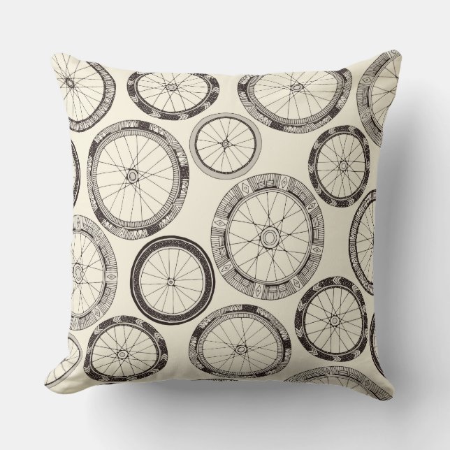 Coussin roue de vélo perle (Recto)