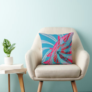 Coussin Roue rouge et bleue