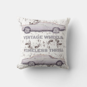 Coussin Roue vintage, Frissons intemporels - Voiture Rétro