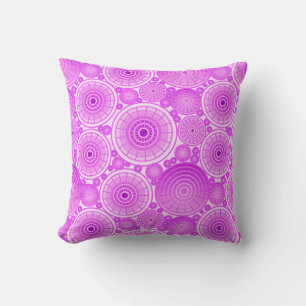 Coussin Roues imbriquées - lavande et violet