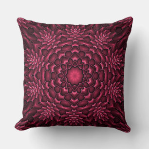 Coussin Rouge Abstrait Cactus Motif Floral Jeu d'oreiller