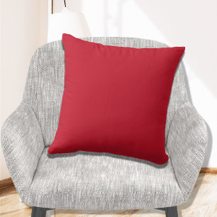Coussin Rouge Baie de Noël Moderne Uni Couleur de Base