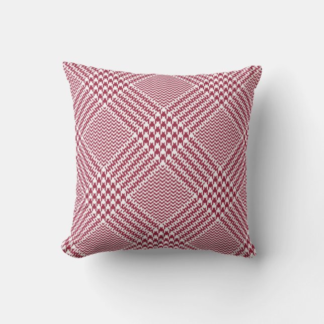 Coussin Rouge blanc cristallin Plaid : Tweeter Tartan (Recto)