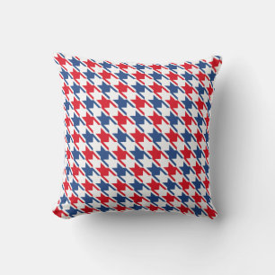 Coussin Rouge blanc et bleu Motif de base répétitive