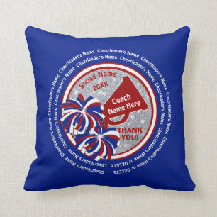 Coussin Rouge, blanc, présents d'entraîneur d'acclamatio
