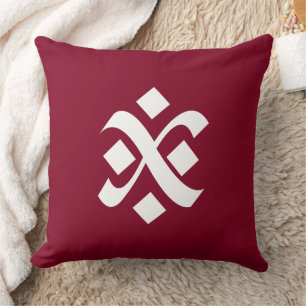 Coussin Rouge Bourgogne Uniforme Couleurs Bohème
