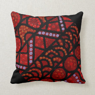 Coussin rouge Coussin d'accentuation noir