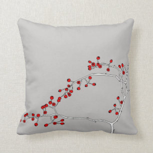 Coussin rouge de baie