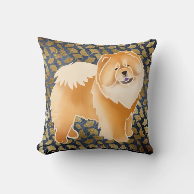 Coussin rouge de bouffe de GINKGO - choisissez le (Recto)