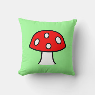 Coussin rouge de champignon