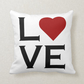 Coussin rouge de coeur d'amour