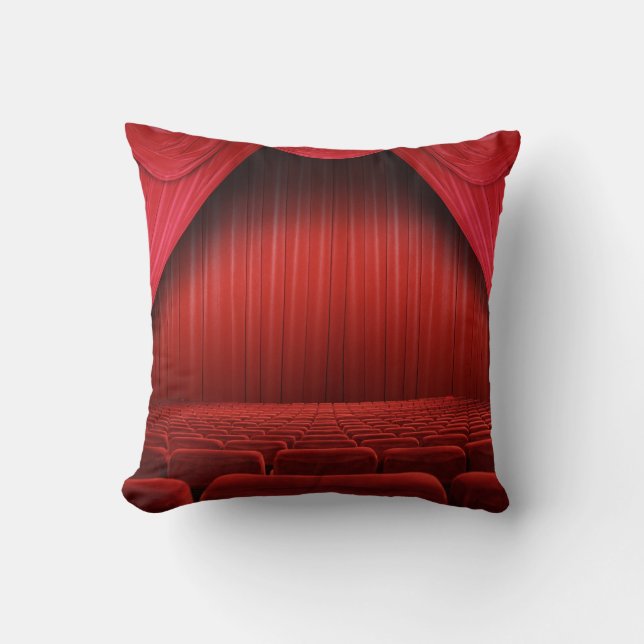 Coussin rouge de divan de jet de théâtre de rideau (Recto)