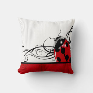 Coussin Rouge de fantaisie de la coccinelle
