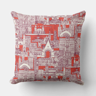 Coussin Rouge de lave de clarette de Chicago